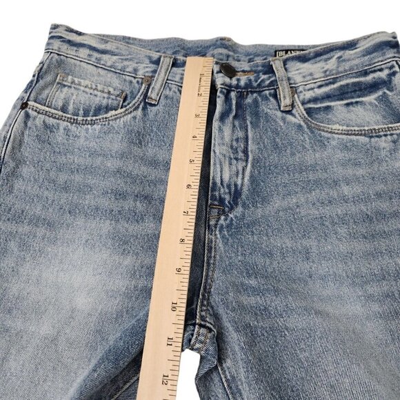 Blanknyc Jeans Womens 27 Blue High Rise Tapered Lace Up Raw Hem Denim Boho - Picture 13 of 14